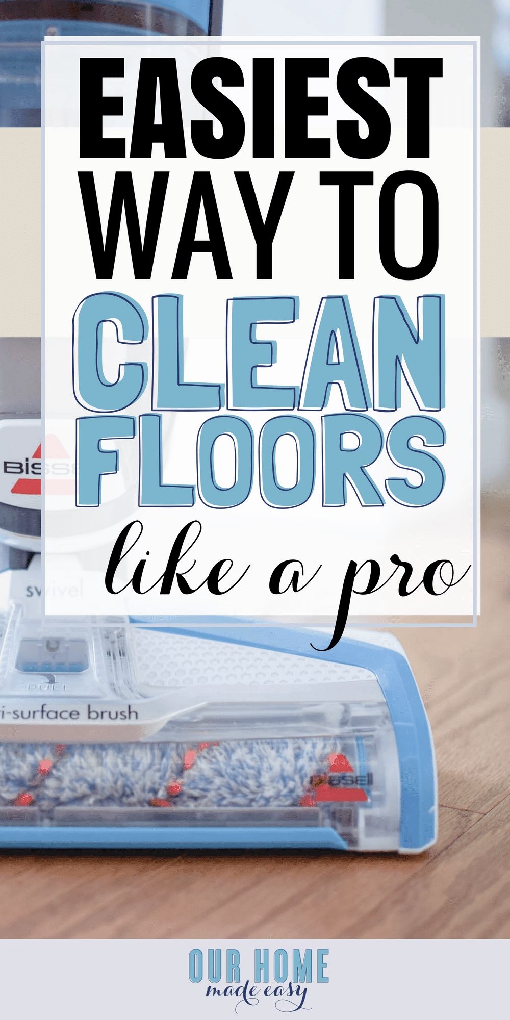 The Bissell Crosswave is the easiest way to keep all floors clean when you are too busy to mop and vacuum! Read the review for the easiest way to keep your floors clean!