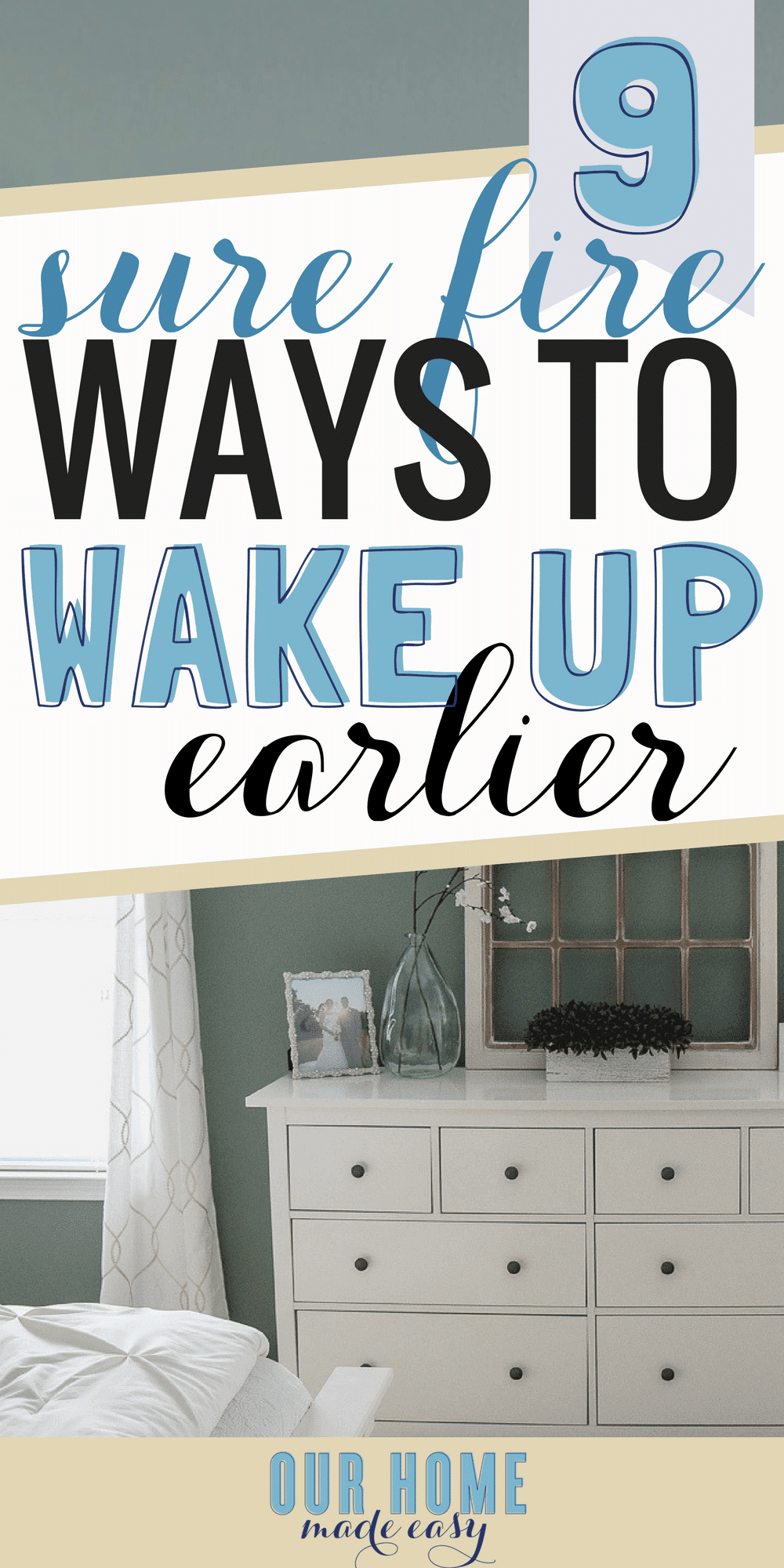 Waking up earlier every day doesn't have to be a struggle! Find your motivation and use one of the tips above to make every day better with an early start! #mornings #wakingup #workingmom #howtowakeup #alarmclock #mornings