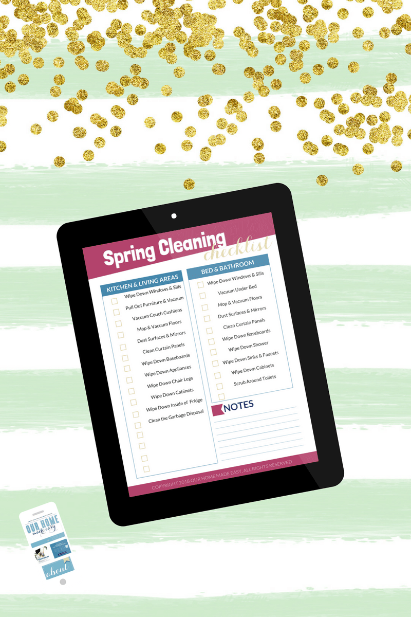 Check out this spring cleaning checklist for the best tips and tricks for making spring cleaning easy!