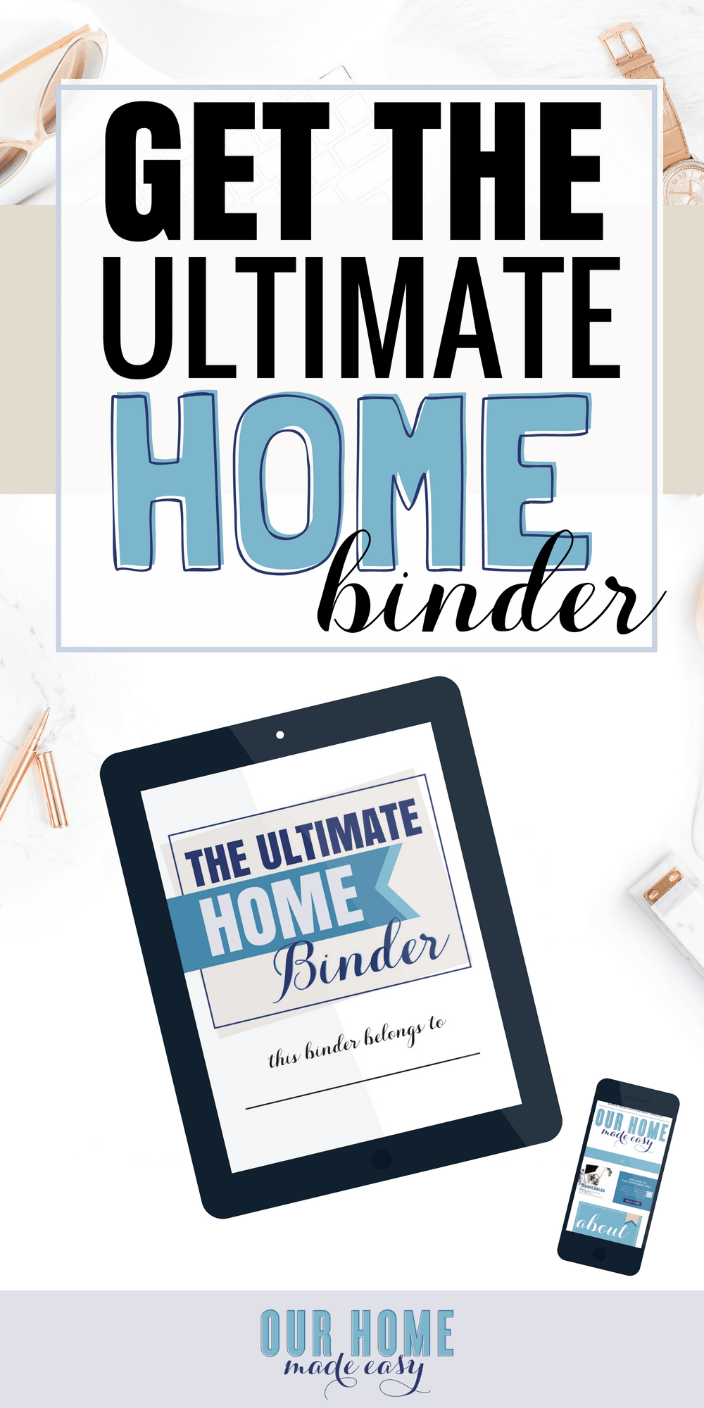 Are ready to organize your life at home? The Ultimate Home Binder will empower you to take control of your home and create your perfect 'one-stop' shop!