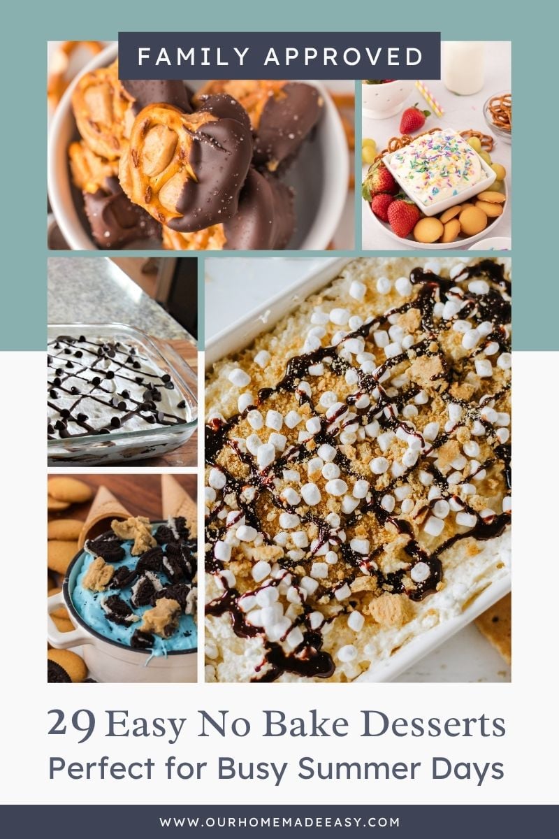 Summer easy no bake desserts that are perfect for BBQs and cook outs.