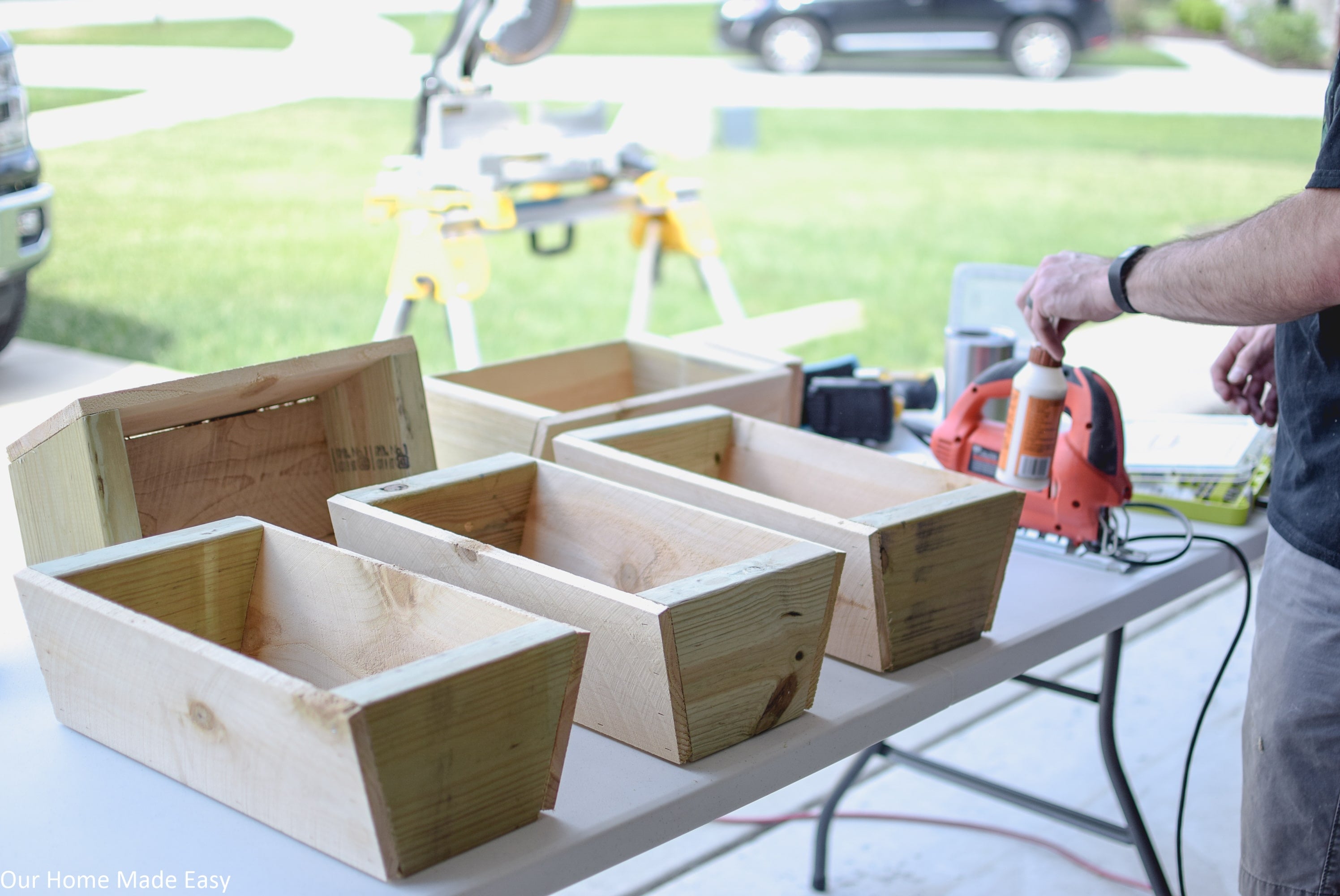 Wood glue is a lifesaver in this DIY cedar ladder planter project, so don't skip out on it!