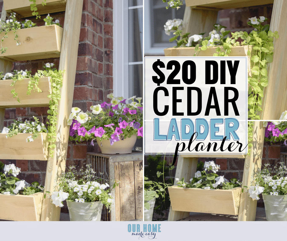 How to Make a DIY Cedar Ladder Planter Our Home Made Easy