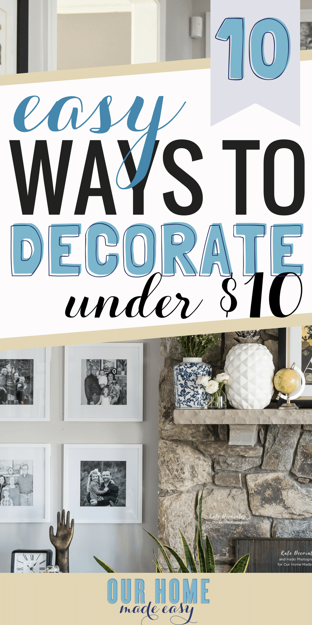 Check out these easy ways to decorate your home! All are under $10! Refresh your home with these tips & tricks! #home #decor #livingroom #house