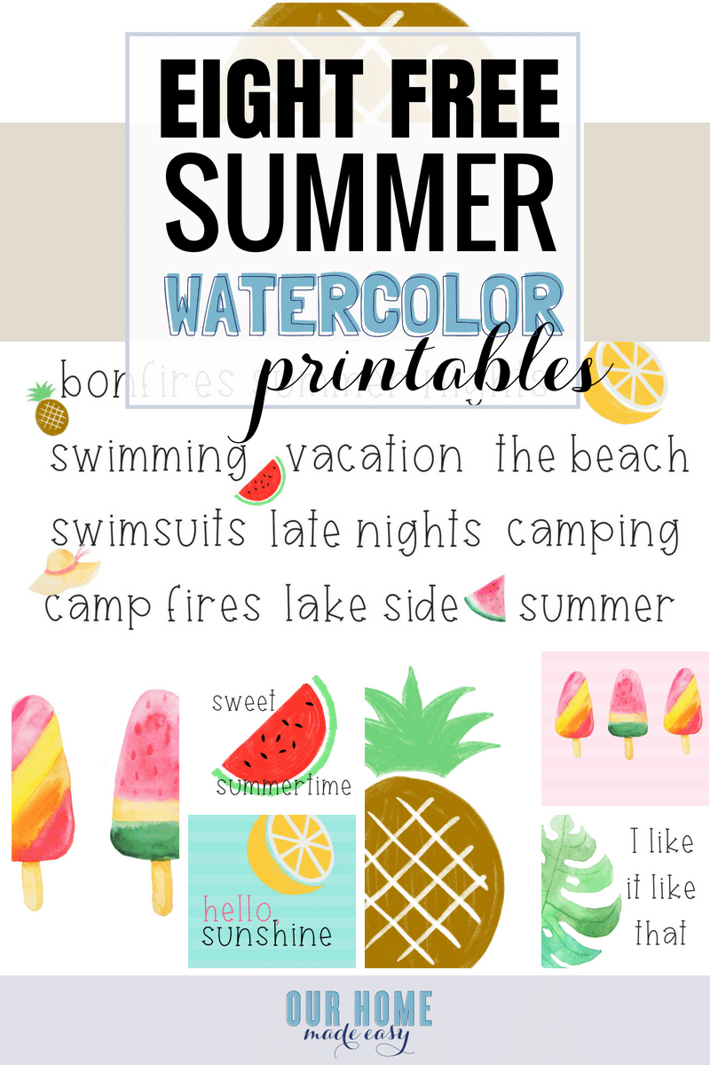 These free summer printables are perfect for casual and fun summer decor