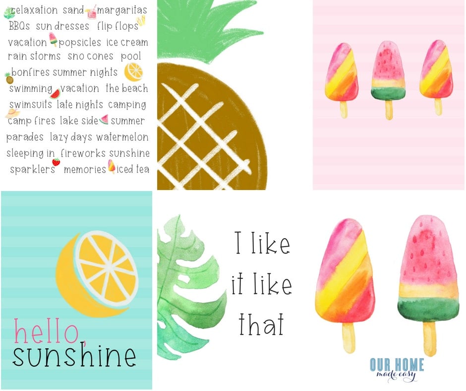 These FREE summer printable will keep you in the summer mood even when summer has passed