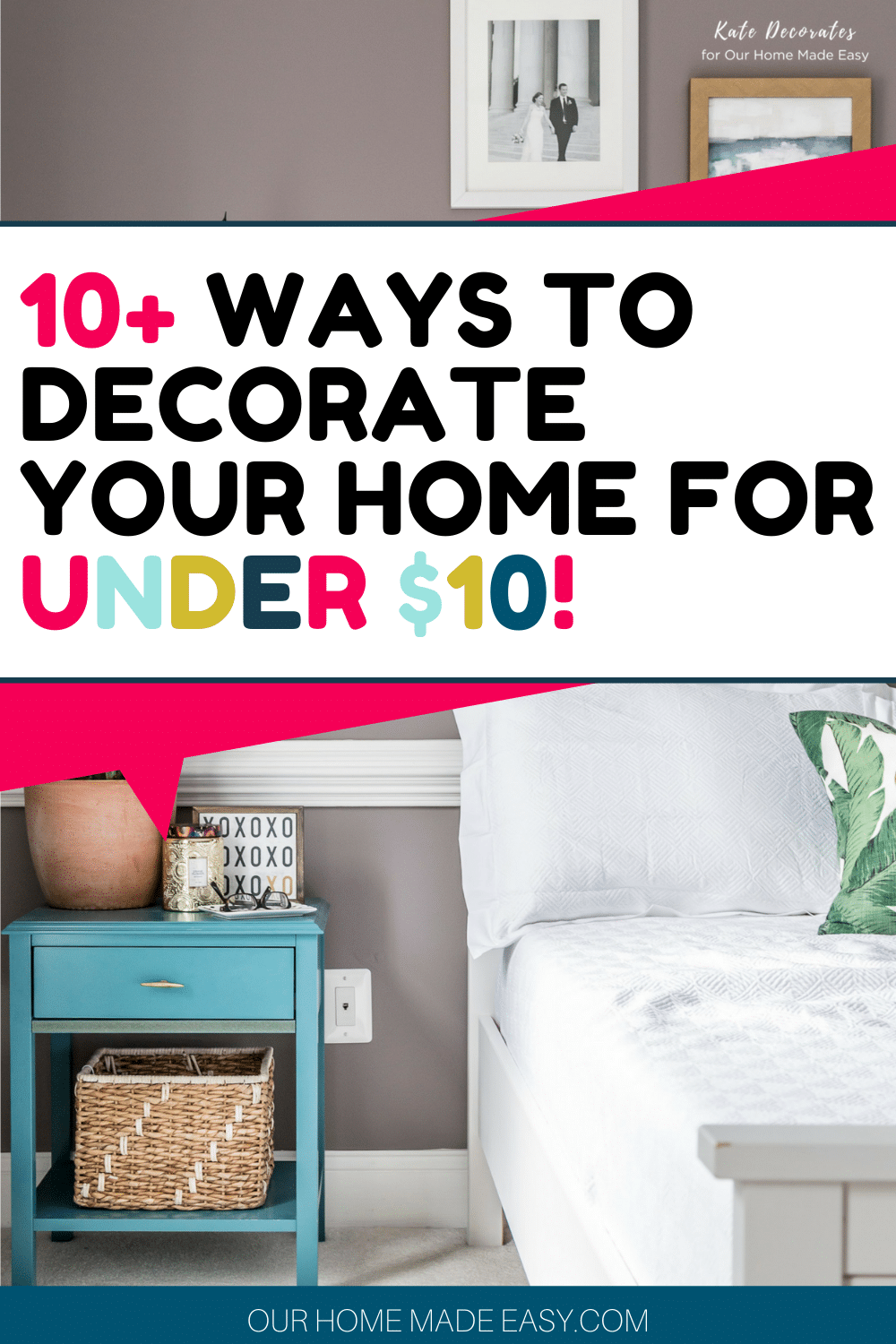 Looking for affordable home decor? Check out some of these ideas for home decor under $10. Decorating your home can be easy AND affordable!