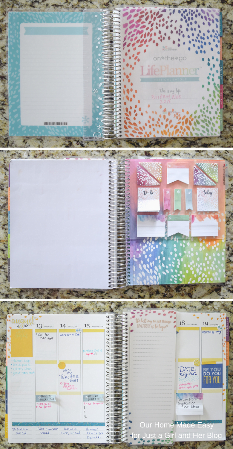 Erin Condren Life Planner with Ruler and Stickers