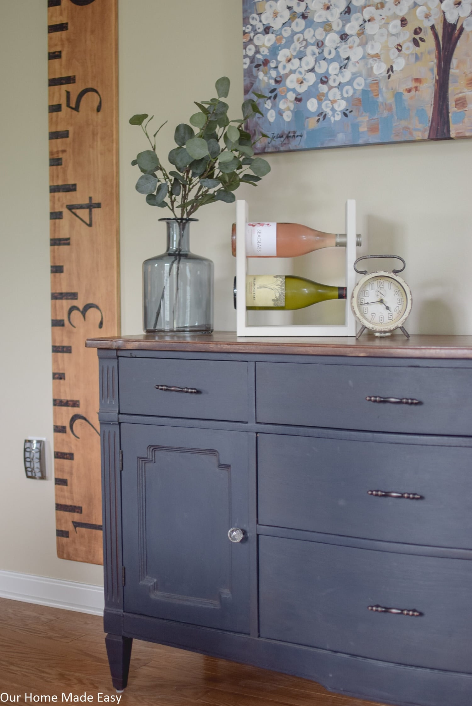 This DIY wine rack is a perfect table top wine rack to display your favorite bottles of wine