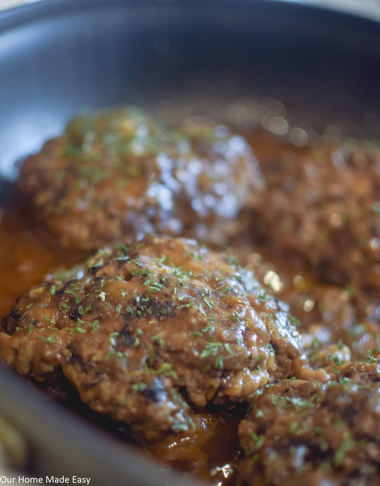 This easy salsbury steak recipe is tender and delicious, made with a homemade gravy