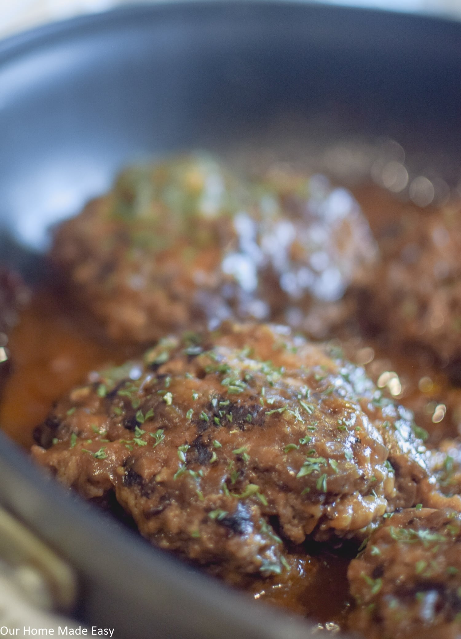 Slow cooked Salisbury steak  