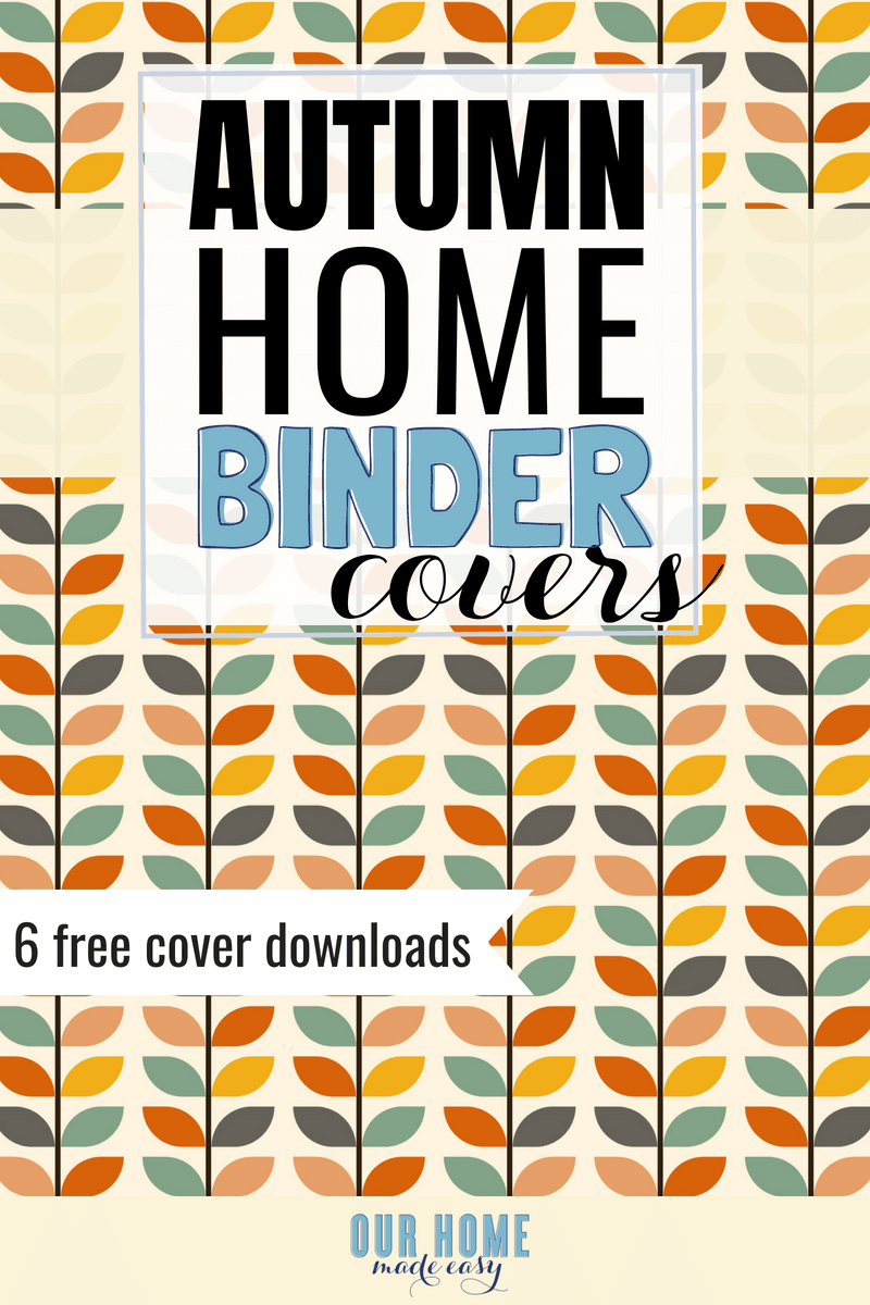 Spruce up your home binder with these festive autumn binder covers