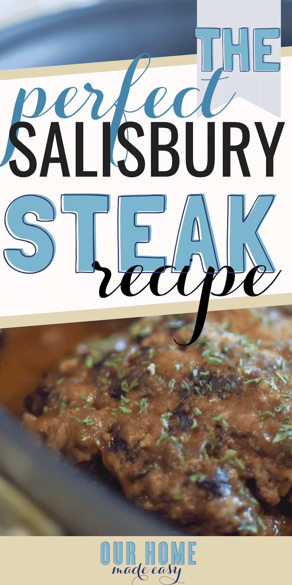 Make this easy Salisbury steak recipe for dinner! It's comfort food with almost no effort! #dinner #recipe #beef #dinnerrecipe