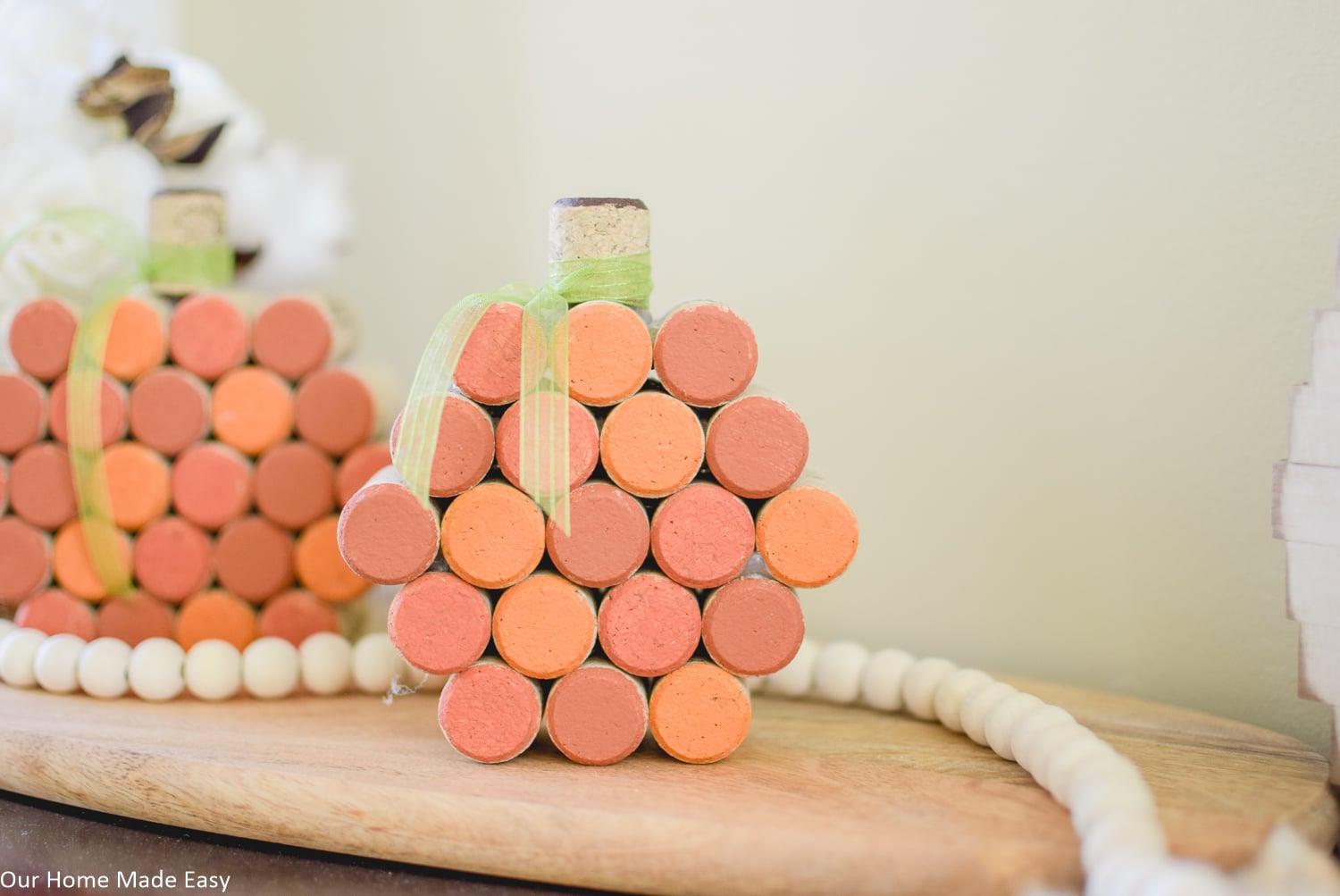 Simple Cork Pumpkins