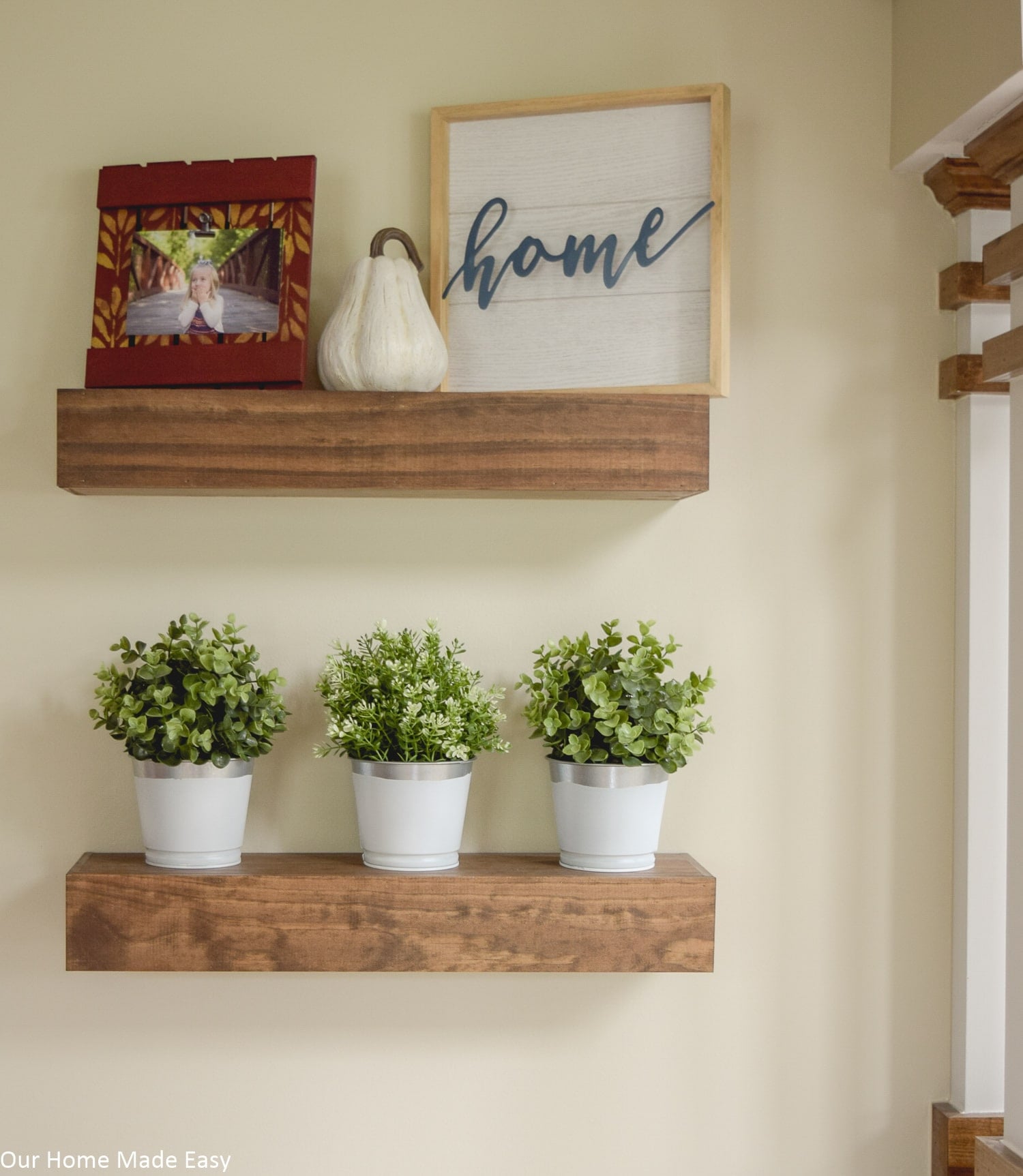 These paint-dipped metal planters are a simple addition to our home's neutral decor