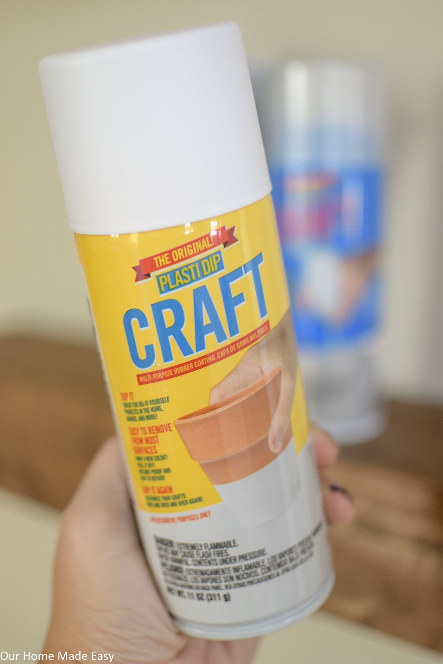 Plasti Dip Spray Paint is a great way to quickly give crafts a new look