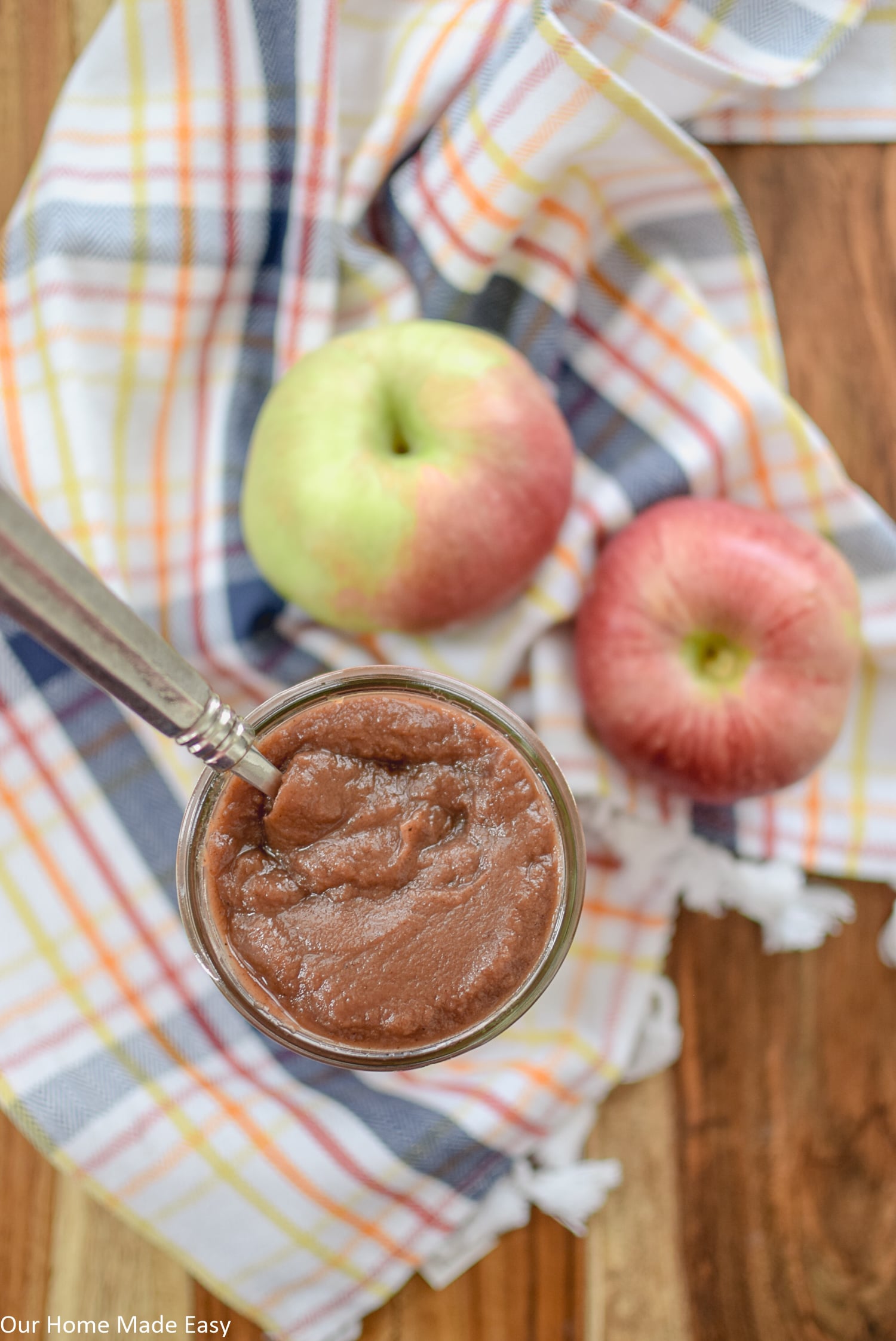 this quick and easy crockpot apple butter recipe is perfect for morning toast