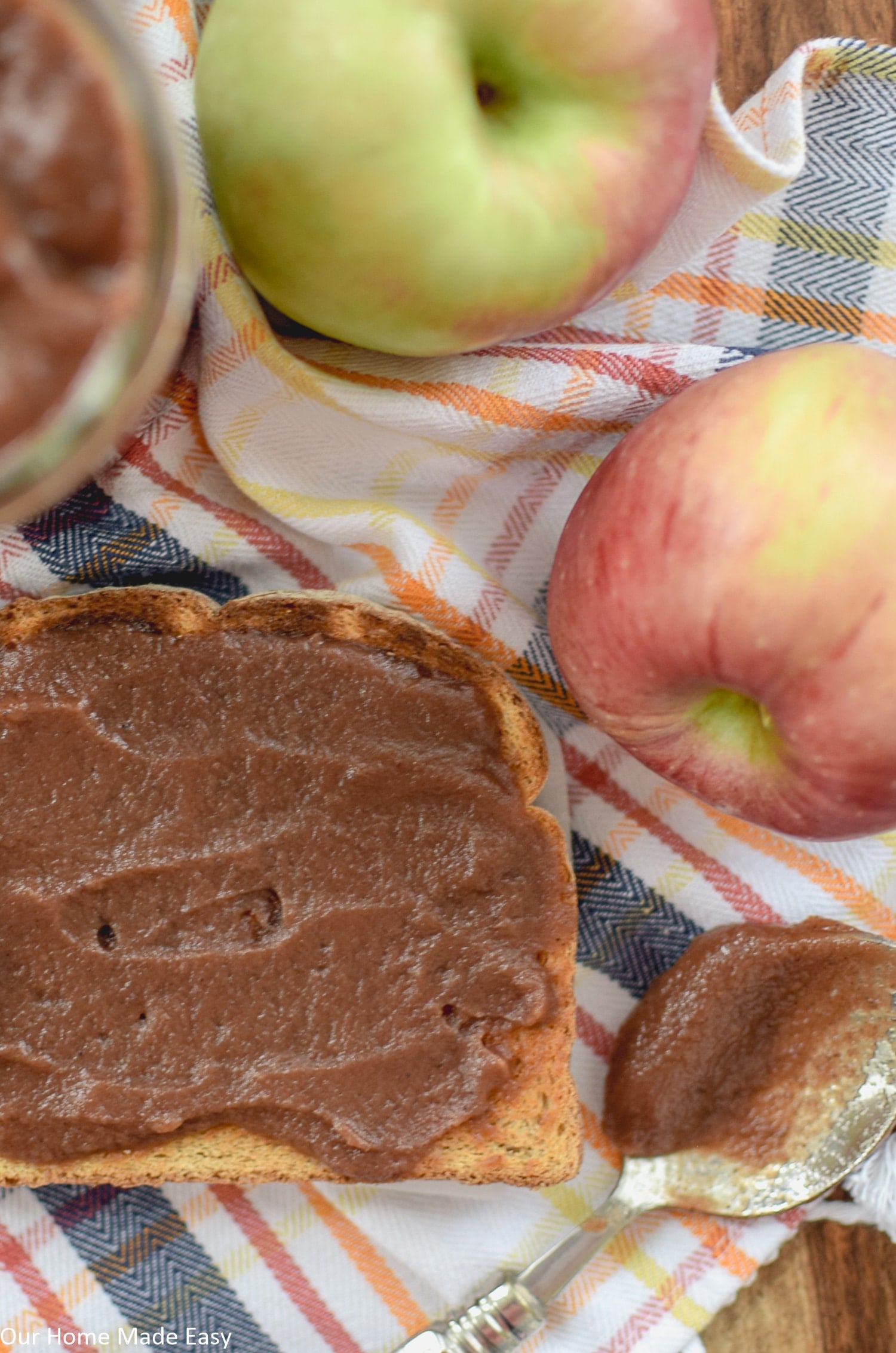 This homemade crockpot apple butter recipe only needs a few ingredients