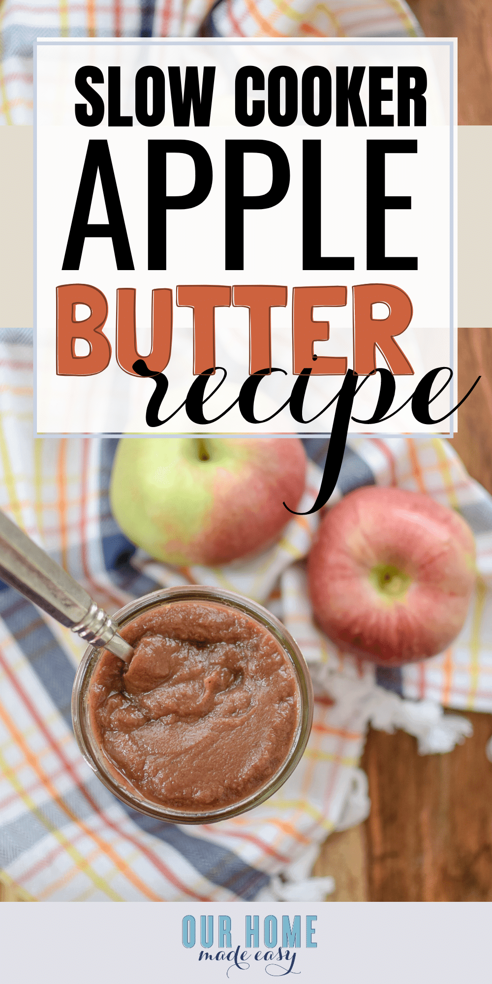 Slow cooker apple butter recipe with 6 simple ingredients