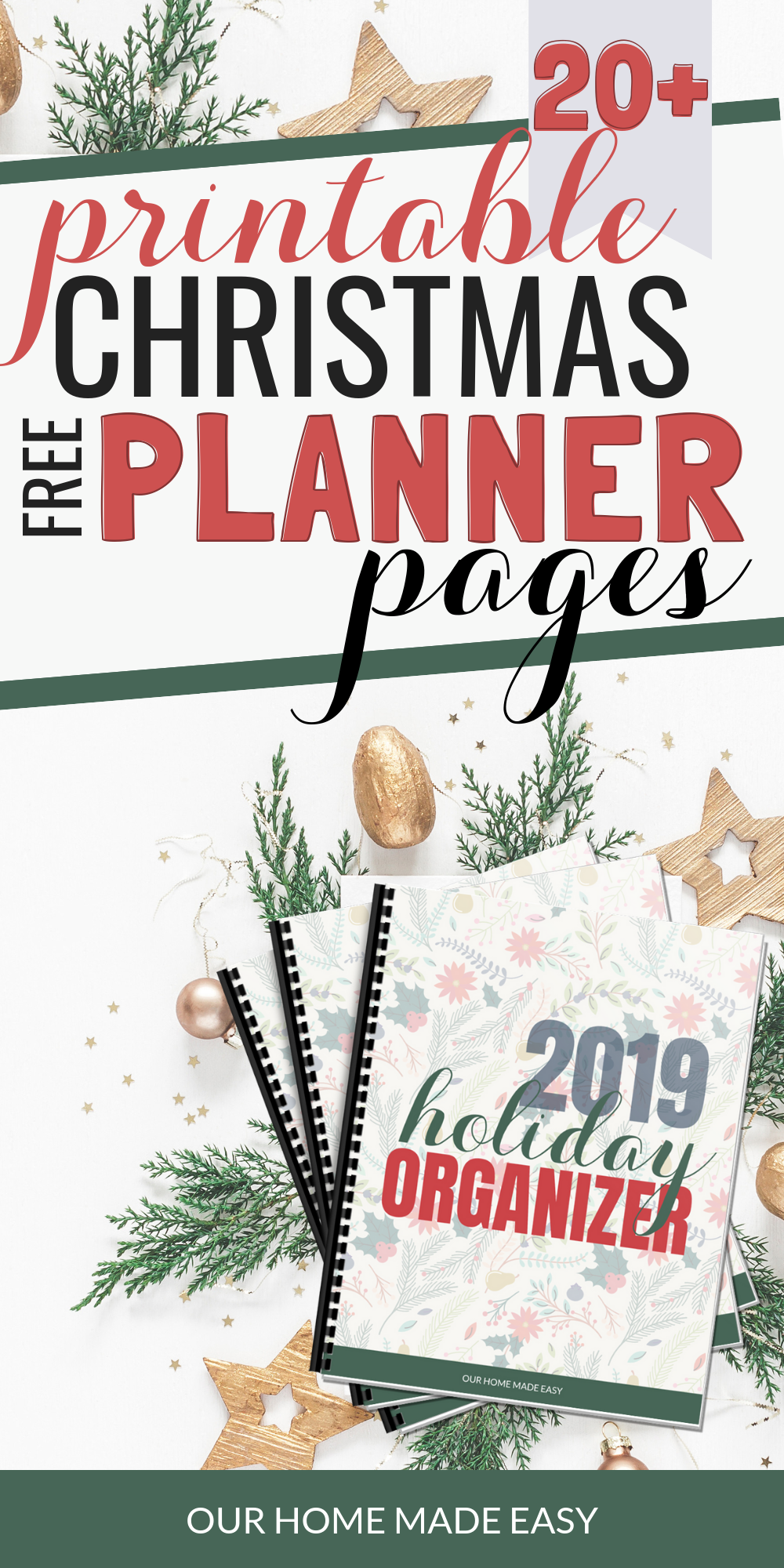 Download all the pages for your Printable Christmas planner right here!