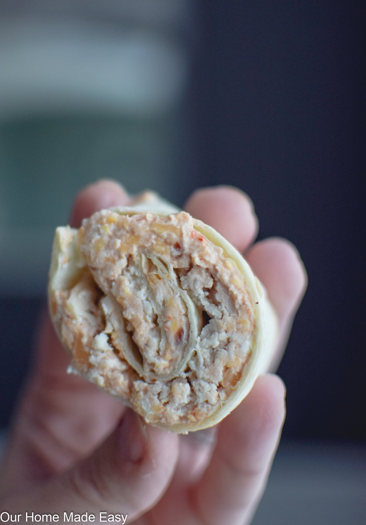 Chicken tortilla roll ups take just a few minutes to make and are perfect for an on-the-go snack or lunch