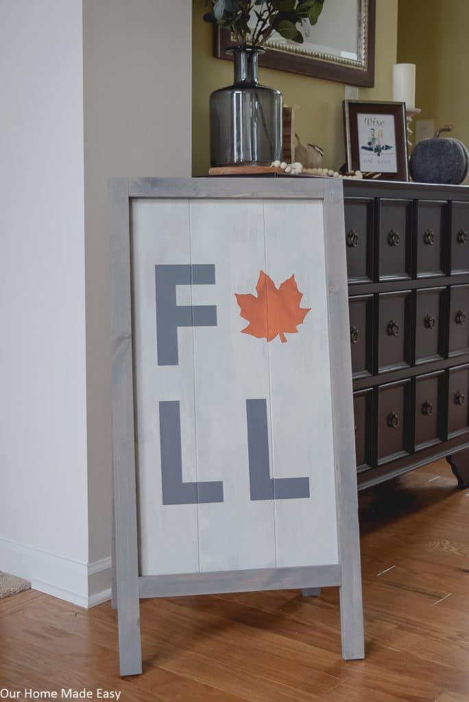 DIY wooden Fall sign