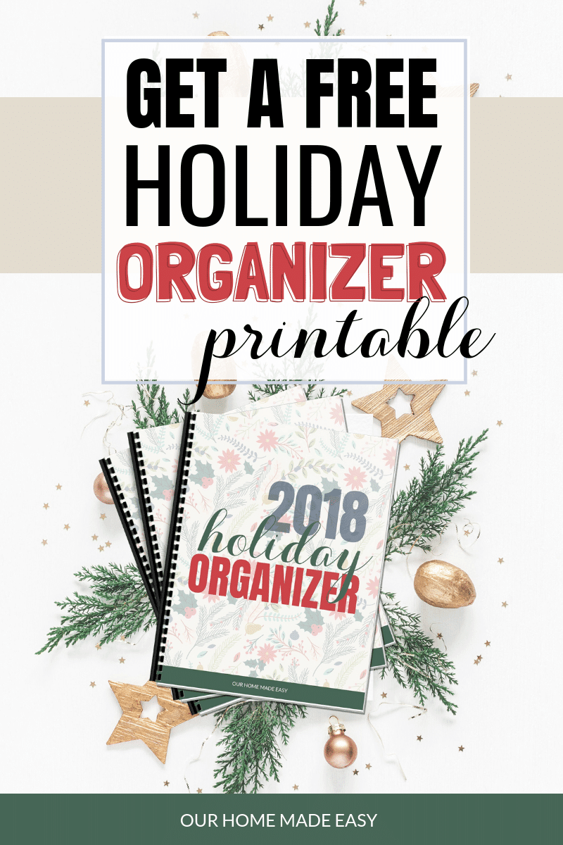 Download a free printable Christmas planner and holiday organizer. It's perfect for helping you stop feeling exhausted or overwhelmed! #christmas #organization #planner #holidays #happyholidays #xmas #familyholidays