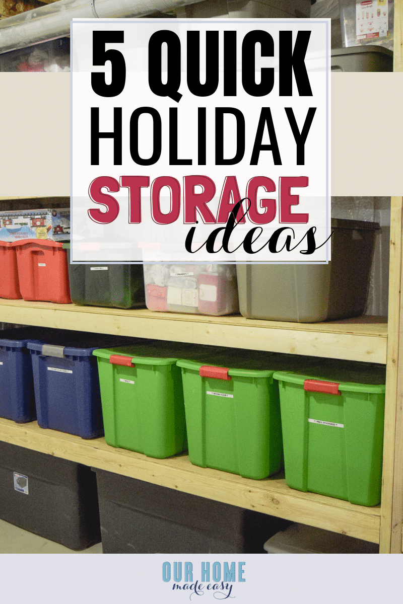 These quick and easy Holiday Storage Organization Tips will make organizing after the Holidays a breeze