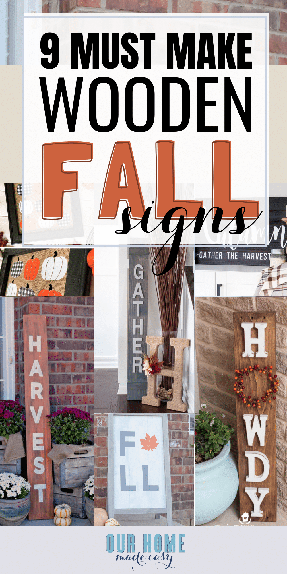Make one of these easy DIY fall wood signs this weekend! Not only are they adorable, but they are the best way to add fall decor on a budget! Click to see them! #DIY #DIYHomeDecor #farmhousestyle