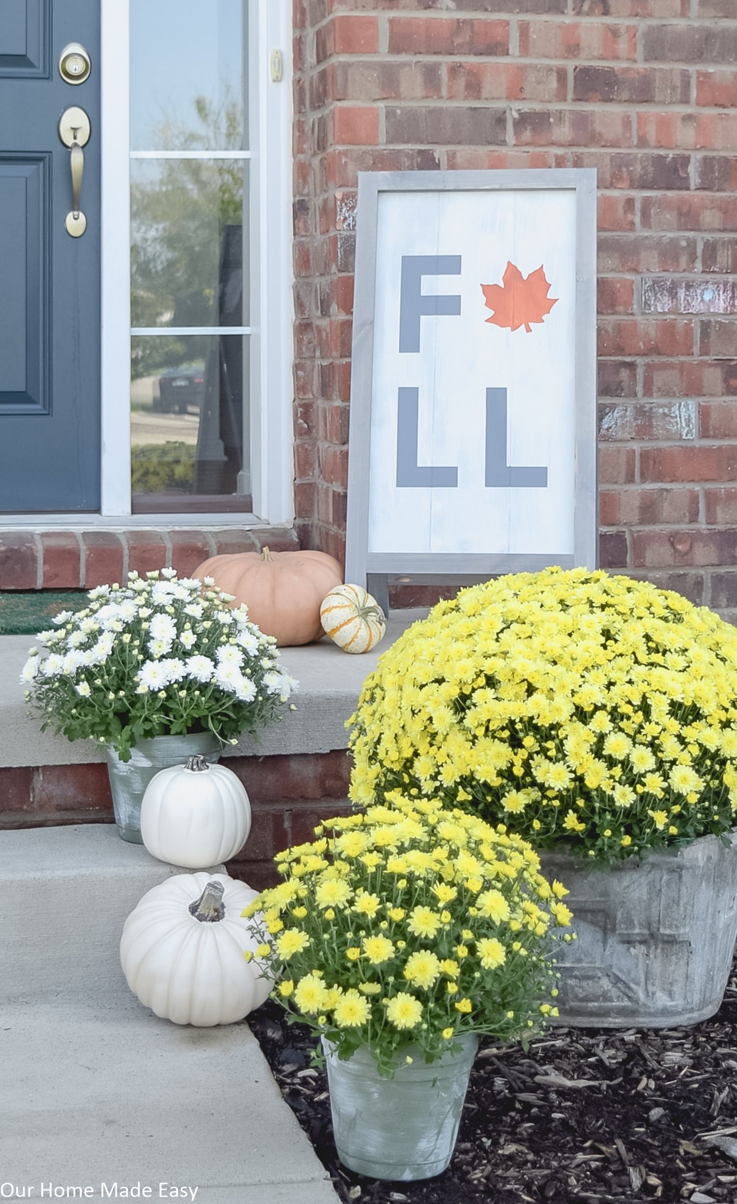 This homemade wooden Fall sign is the perfect addition to your Fall front porch decor.