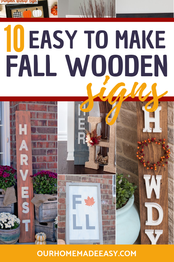 fall signs diy wooden