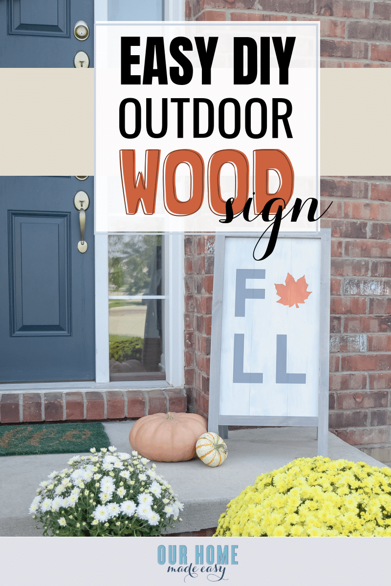 This easy wood Fall sign is an easy DIY that adds a rustic touch to your Fall front porch