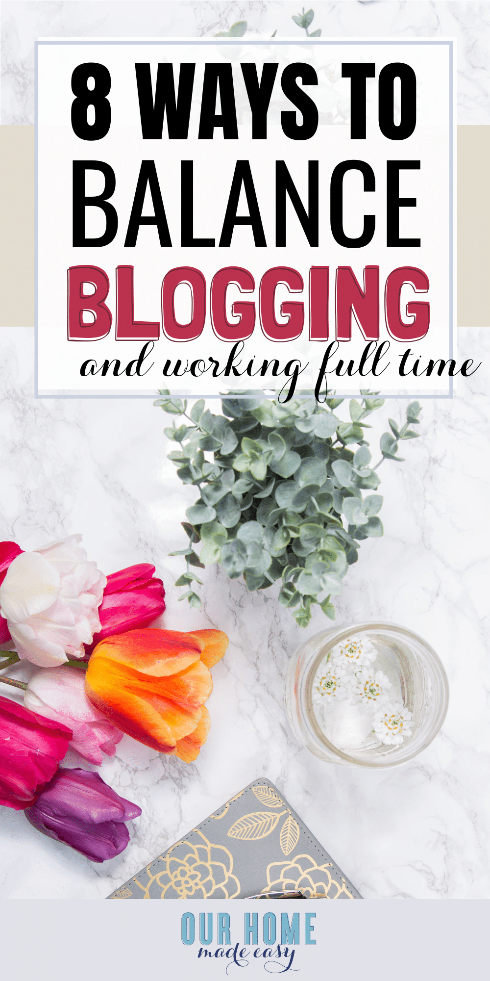 Most blogging information isn't perfect for a mom who works all day. After blogging for years & working full time, I'm sharing how to balance work and blogging! #blogger #mom #workingmom #ourhomemadeeasy