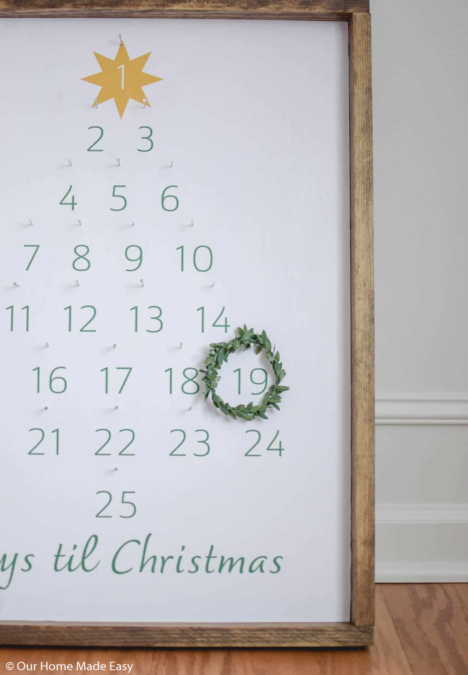 a pretty wreath ornament will circle the day through the advent season