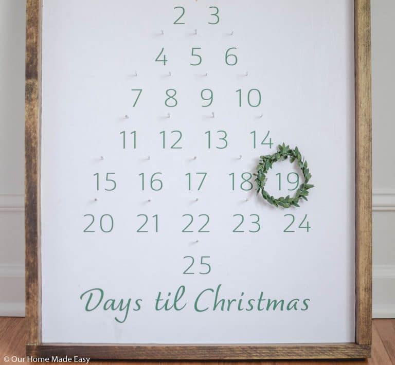 Easy DIY Farmhouse Advent Calendar Tutorial Our Home Made Easy