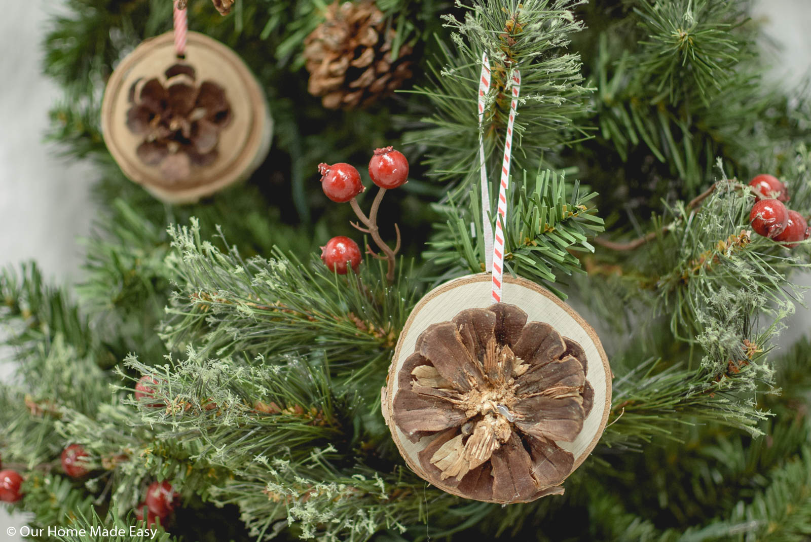 DIY Wood Slice Christmas Ornaments: Made From Your Own Christmas Tree