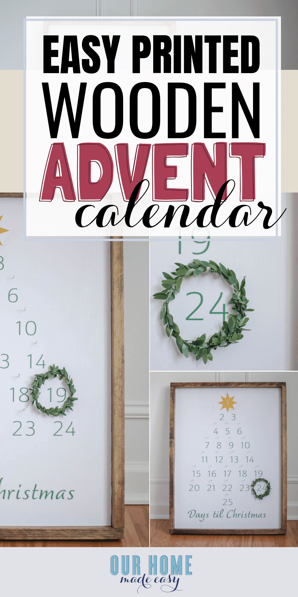 Easy wood farmhouse advent calendar tutorial