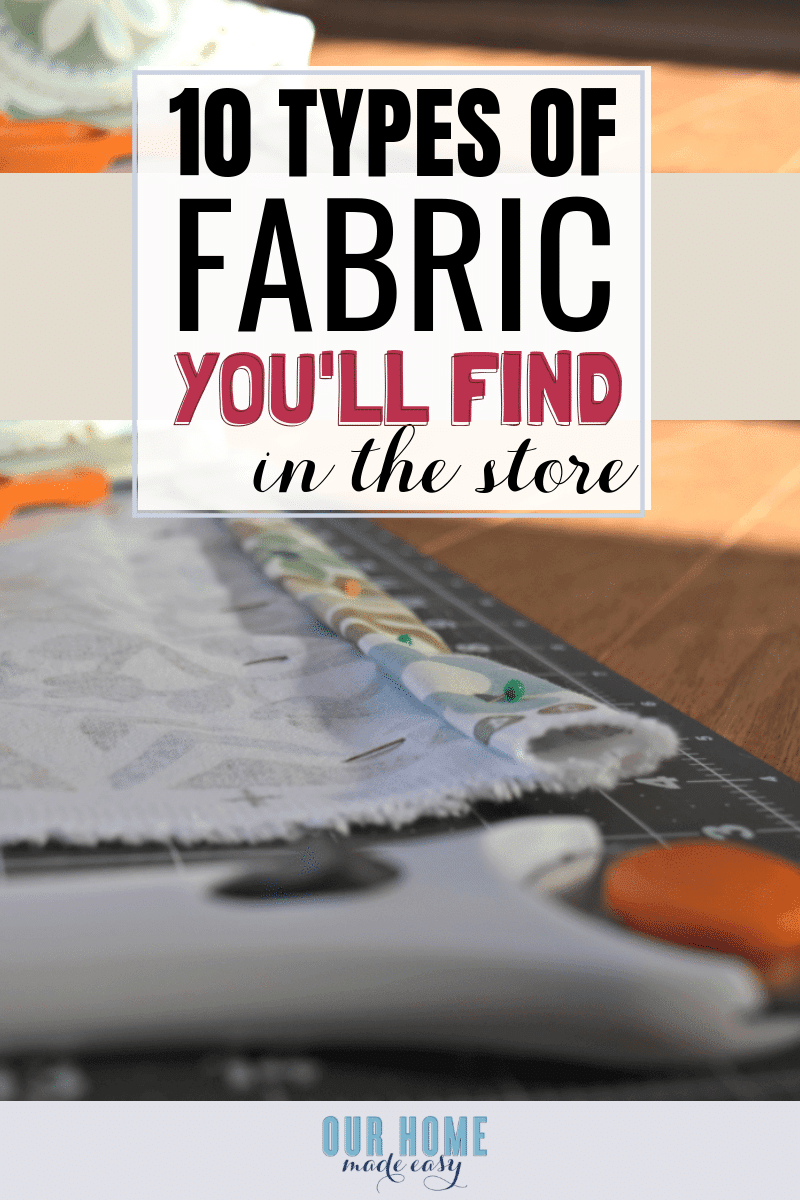 The go to fabric guide & glossary for beginners! #sewing #homedecor