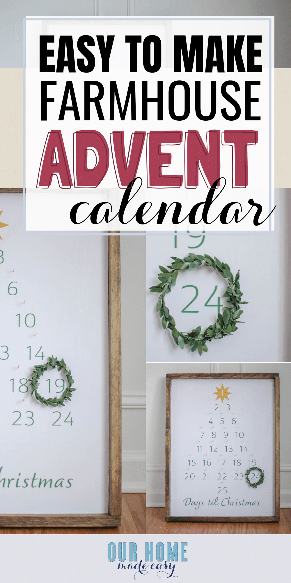 How to make a farmhouse advent calendar that's perfect for christmas