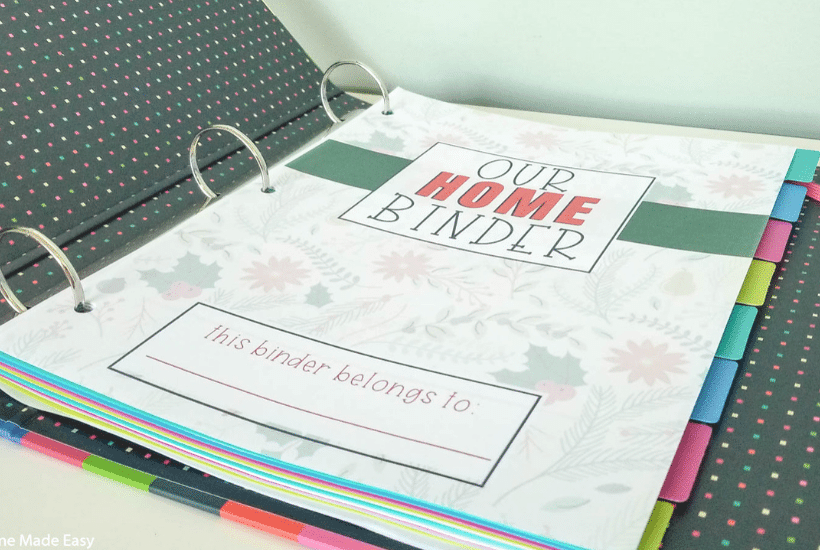 Free Christmas Home Binder Covers