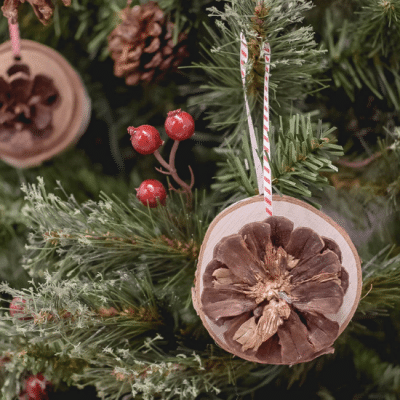 DIY Rustic Wood Slice Ornament