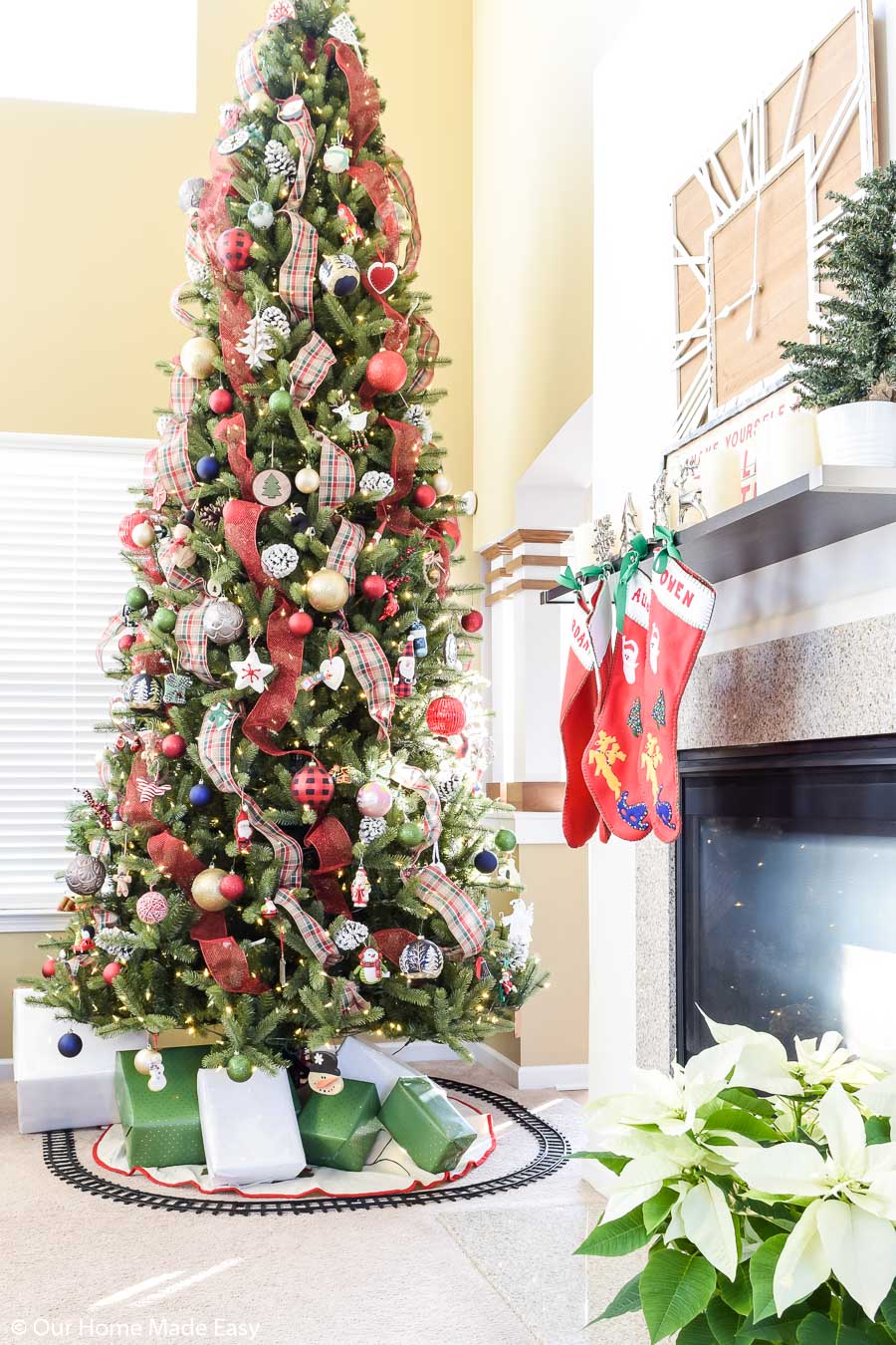 Some simple, festive ribbon is the perfect way to add decoration to your Christmas tree without spending a lot of extra money