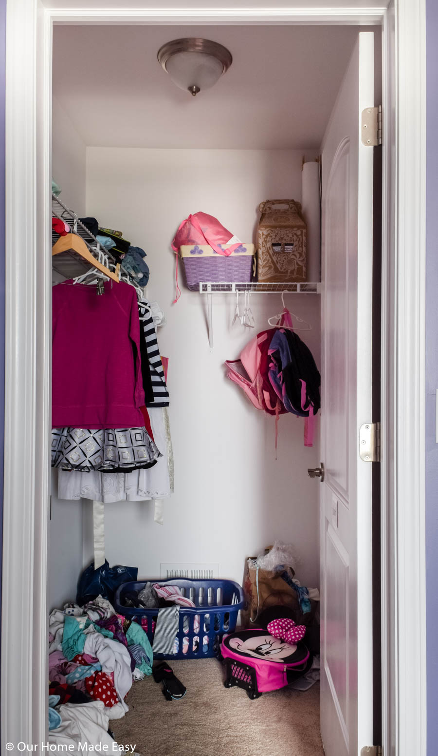 Before our bedroom closet organization project, this small closet needed some serious help!