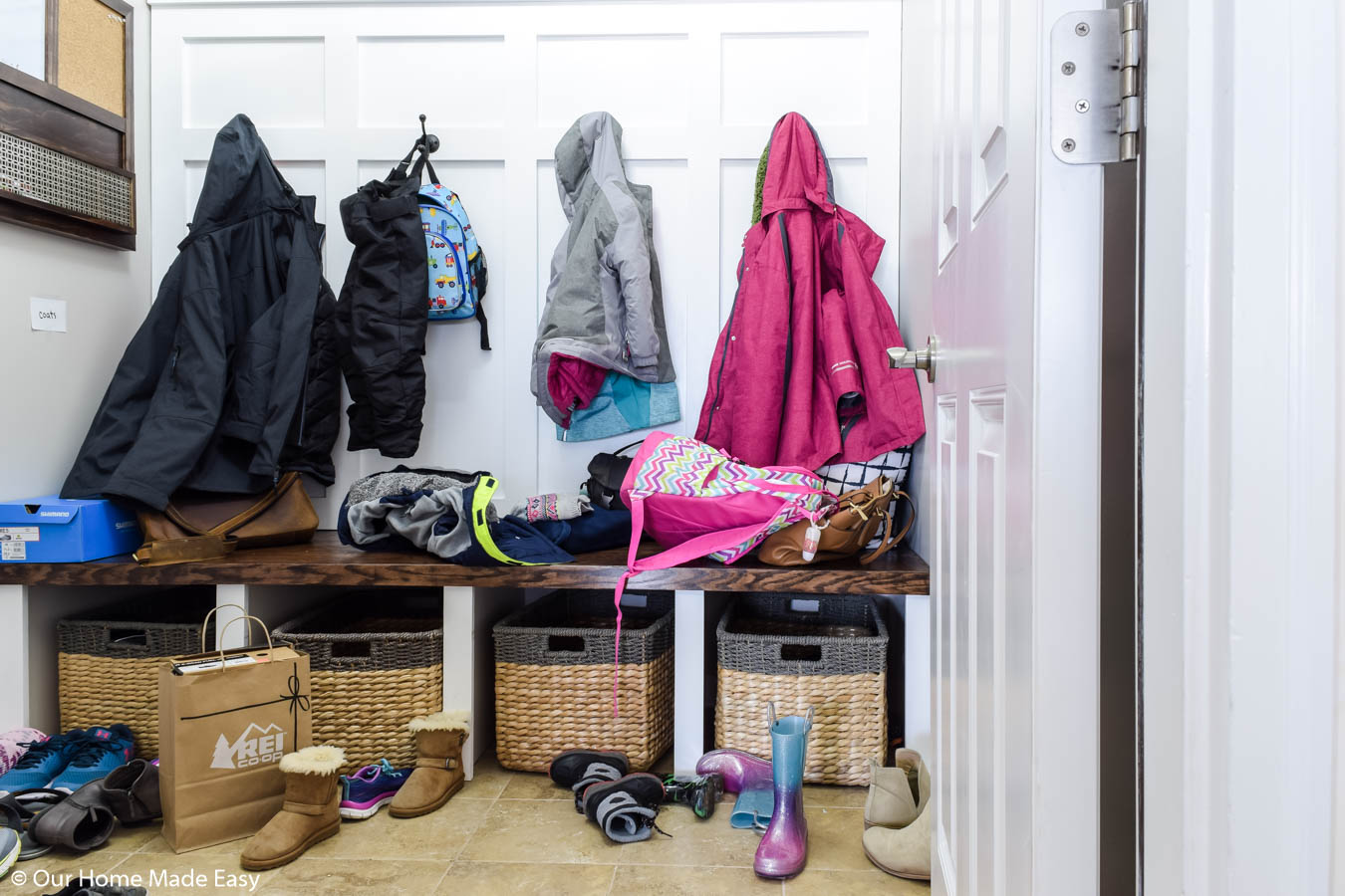 Our small mudroom needed to be more organized so it didn't become such a quick mess