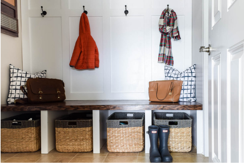 DIY Mudroom Organization for Small Spaces & Storage Ideas