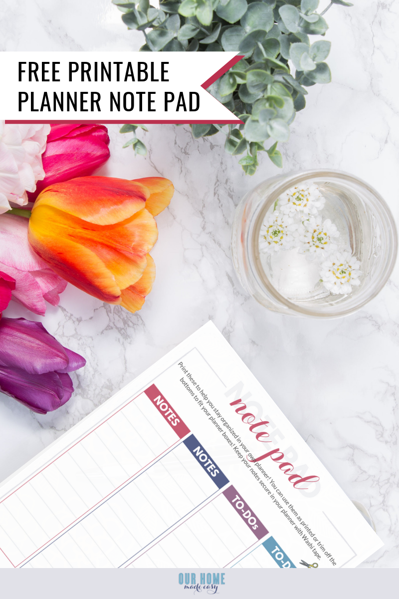 Here's how to use a planner more effectively with pro tips and tools - like this FREE printable planner notepad!