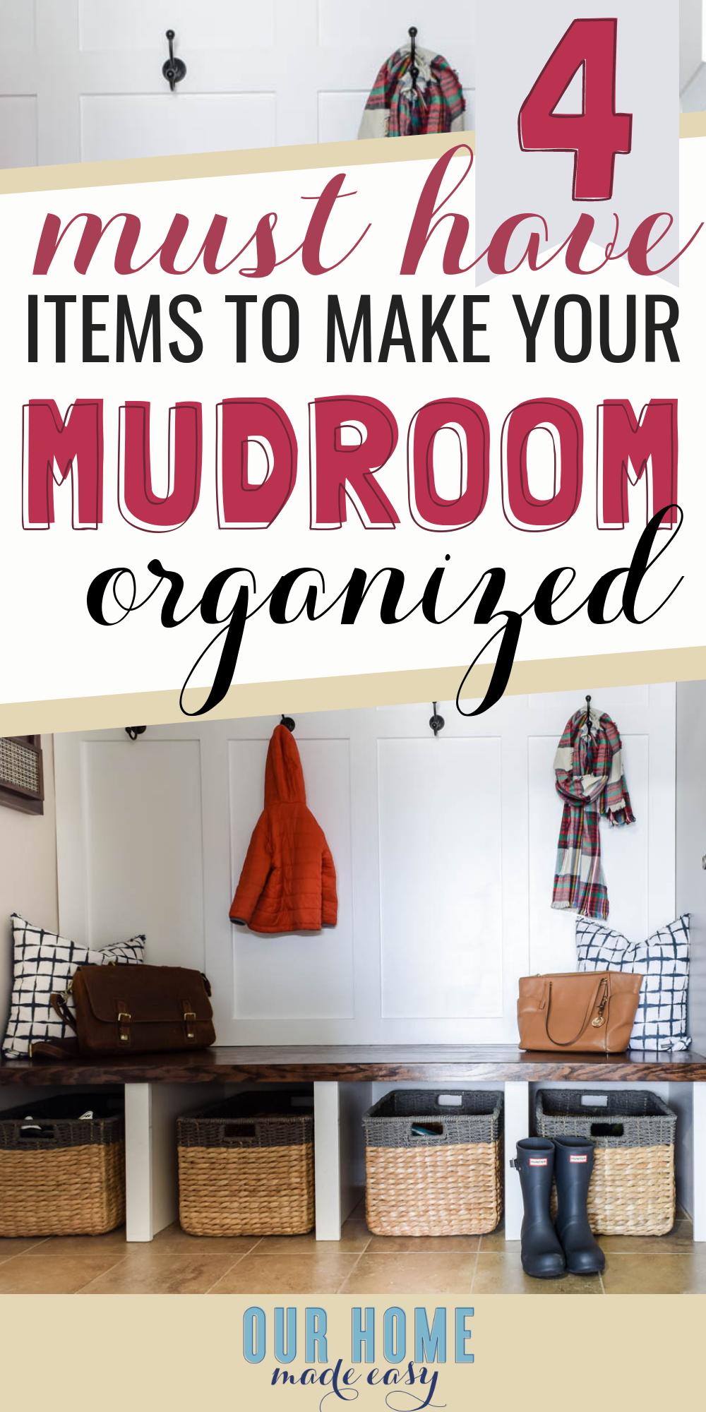 4 Must-Have Items to Keep Your Mudroom Organized