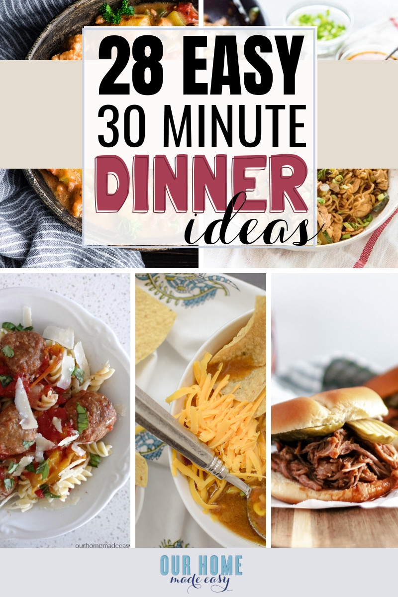 This collection of easy 30 minute meals is a great resource for quick, easy, and delicious dinner ideas