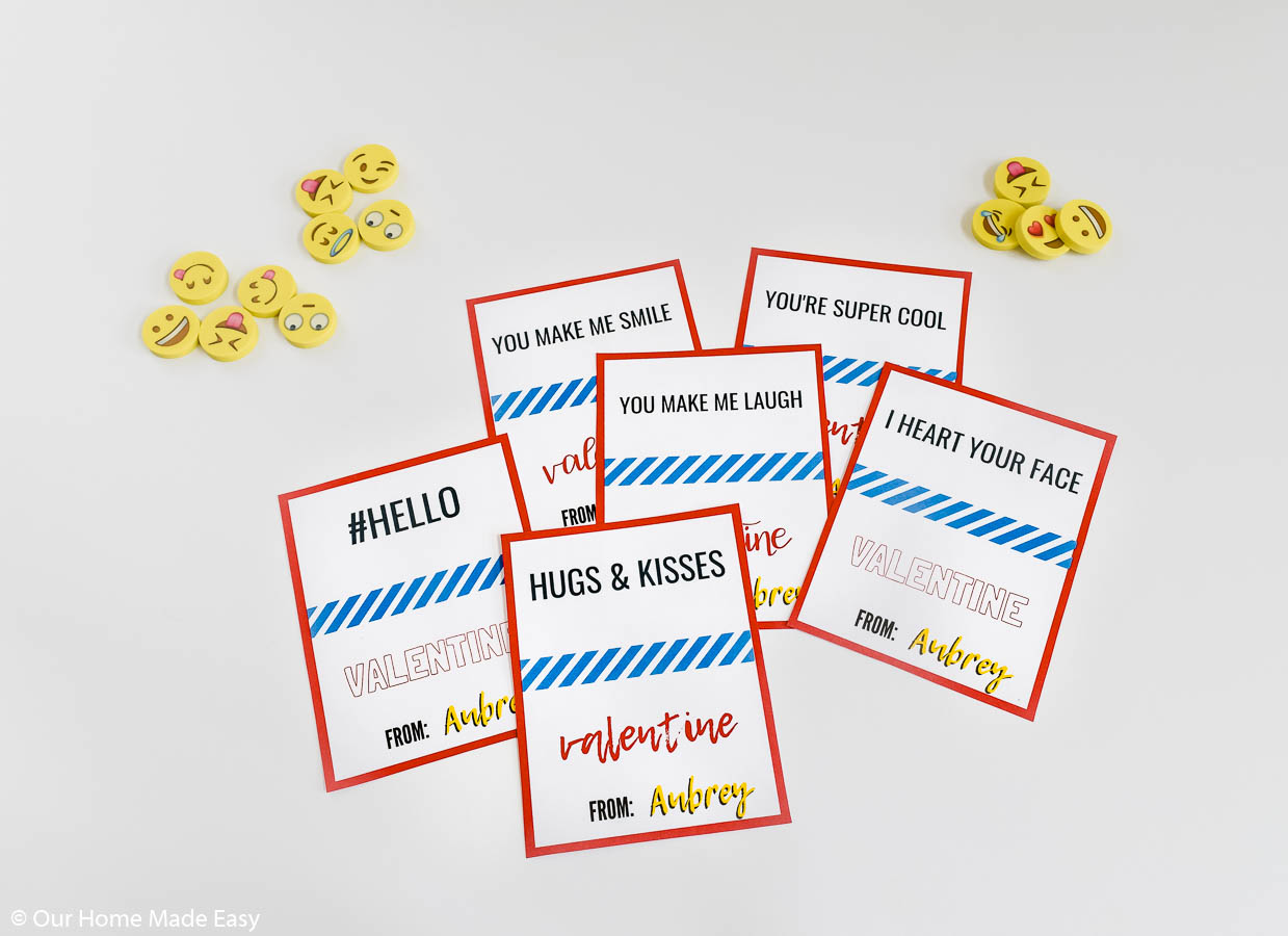 Make your valentine feel loved with these free printable emoji valentine cards