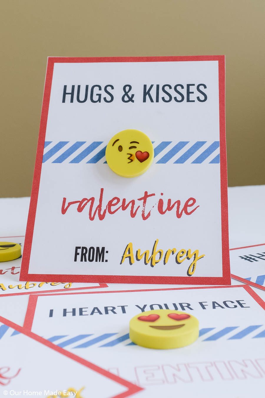 Emoji Valentine's Day Cards are perfect for kids and friends on Valentine's Day
